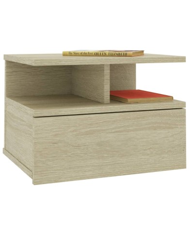Table de chevet flottante Chêne sonoma 40x31x27 cm Aggloméré