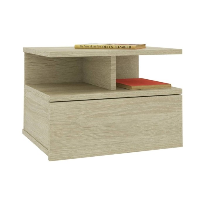 Table de chevet flottante Chêne sonoma 40x31x27 cm Aggloméré