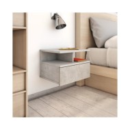 Table de chevet flottante Gris béton 40x31x27 cm Aggloméré