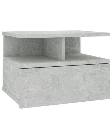 Table de chevet flottante Gris béton 40x31x27 cm Aggloméré