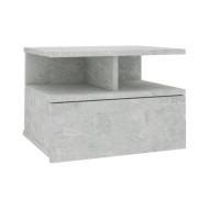 Table de chevet flottante Gris béton 40x31x27 cm Aggloméré