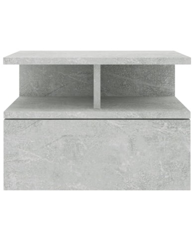 Table de chevet flottante Gris béton 40x31x27 cm Aggloméré