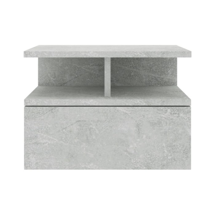 Table de chevet flottante Gris béton 40x31x27 cm Aggloméré