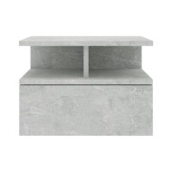 Table de chevet flottante Gris béton 40x31x27 cm Aggloméré