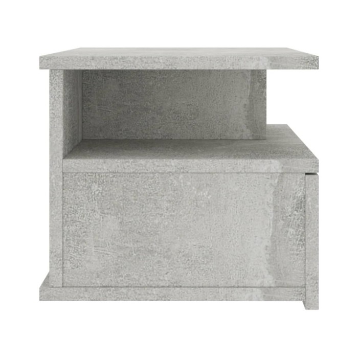 Table de chevet flottante Gris béton 40x31x27 cm Aggloméré