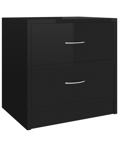 Table de chevet Noir brillant 40 x 30 x 40 cm Aggloméré