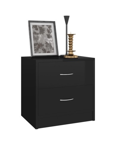 Table de chevet Noir brillant 40 x 30 x 40 cm Aggloméré