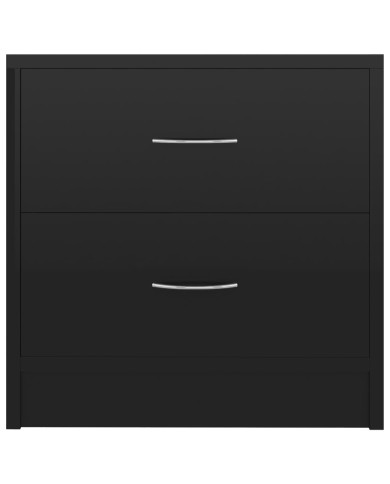 Table de chevet Noir brillant 40 x 30 x 40 cm Aggloméré
