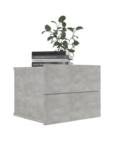 Table de chevet Gris béton 40 x 30 x 30 cm Aggloméré
