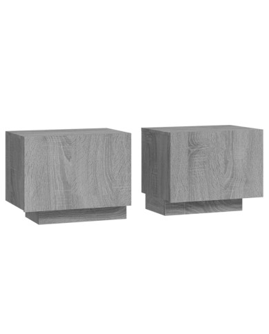 Table de chevet Sonoma gris 100x35x40 cm Bois d'ingénierie