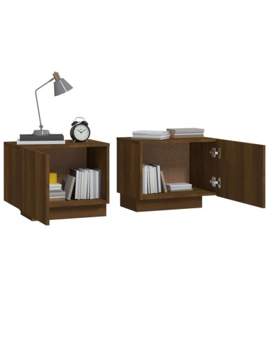 Table de chevet Chêne marron 100x35x40 cm Bois d'ingénierie