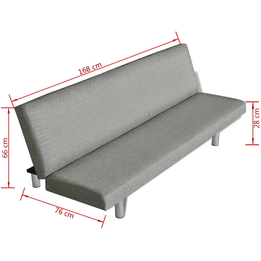  Canapé-lit Gris Polyester