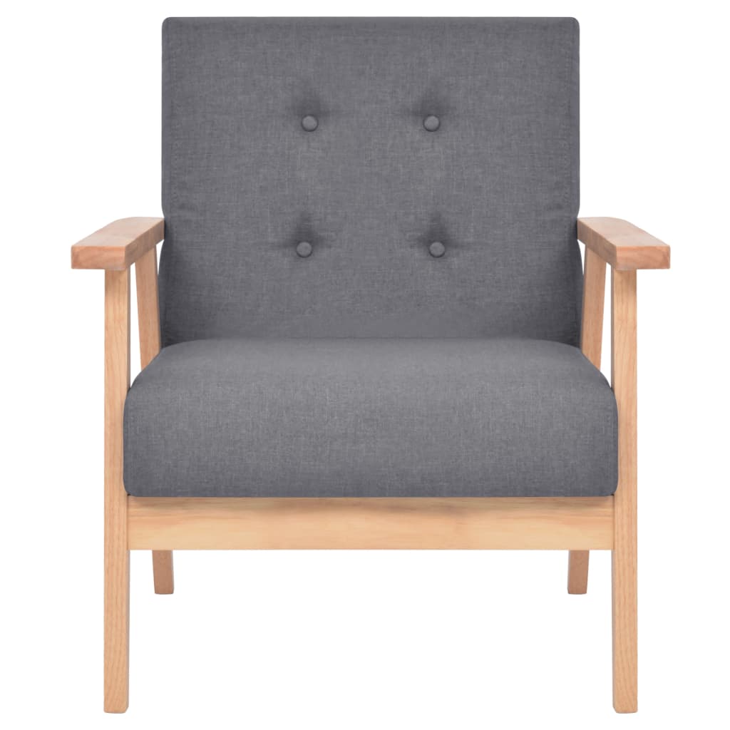  Jeu de canapé 2 pcs Tissu Gris foncé