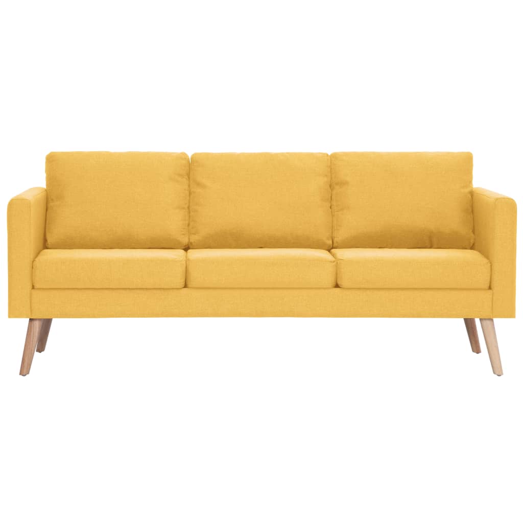 Ensemble de canapé 2 pcs Tissu Jaune