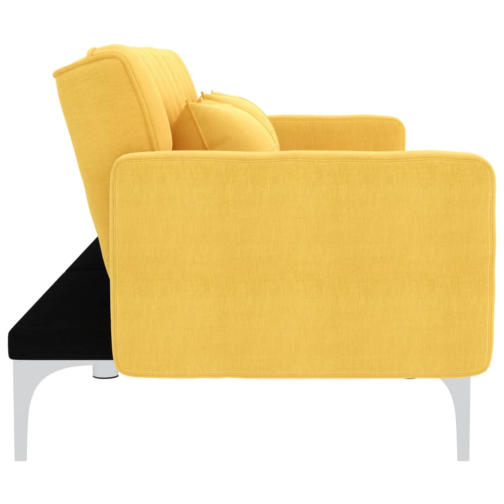  Canapé-lit Jaune Tissu