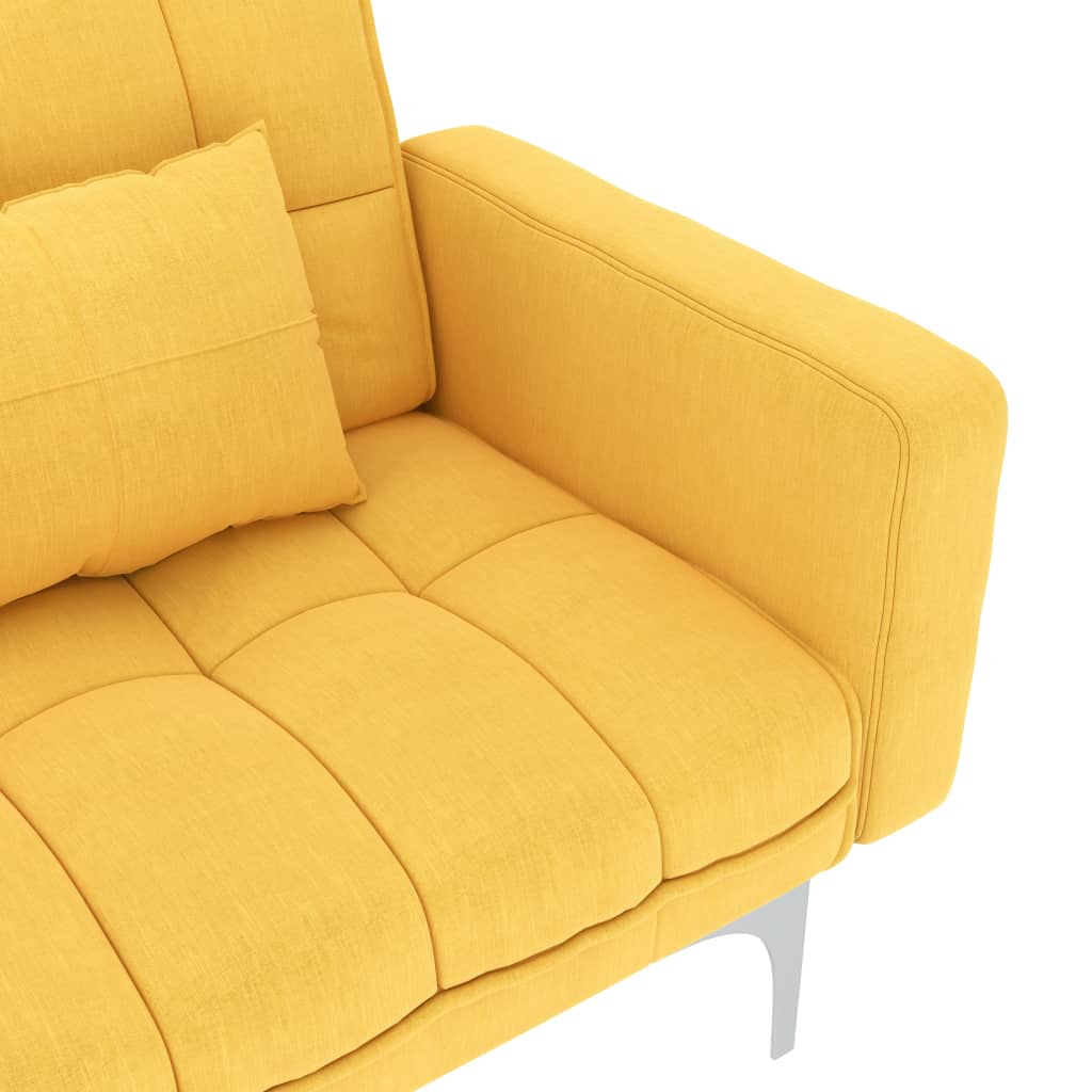  Canapé-lit Jaune Tissu