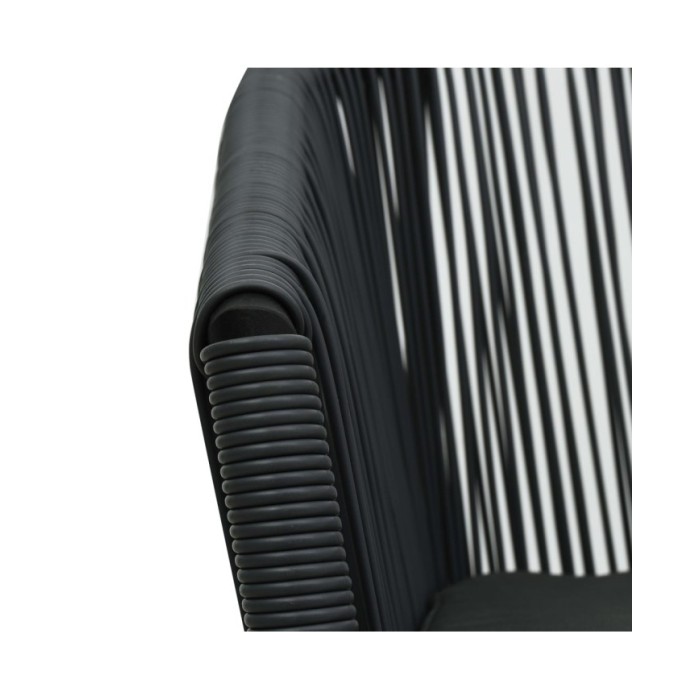 Chaises de jardin 2 pcs Noir Rotin PVC