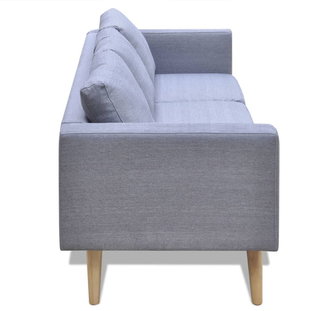  Canapé à 3 places Tissu Gris clair