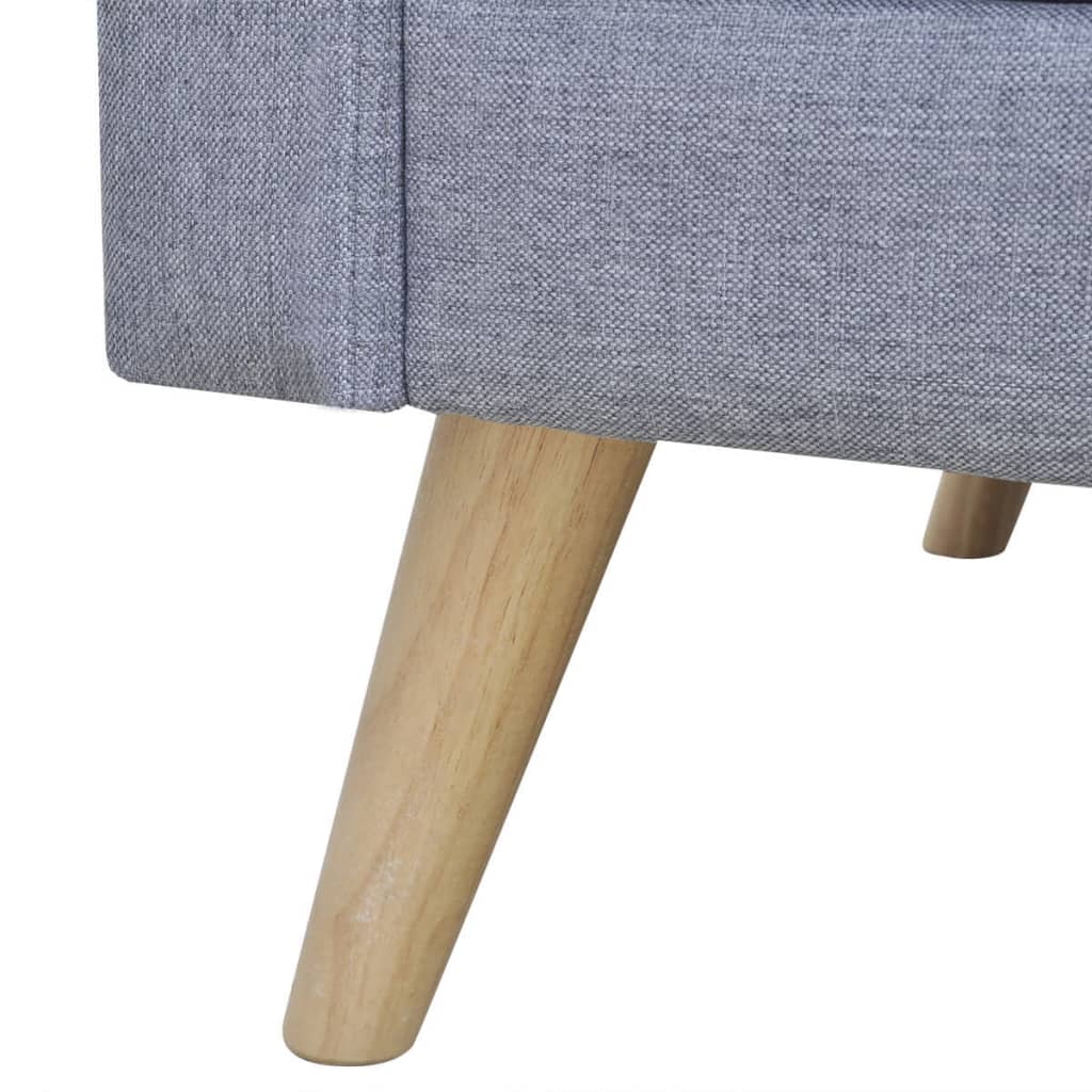  Canapé à 3 places Tissu Gris clair