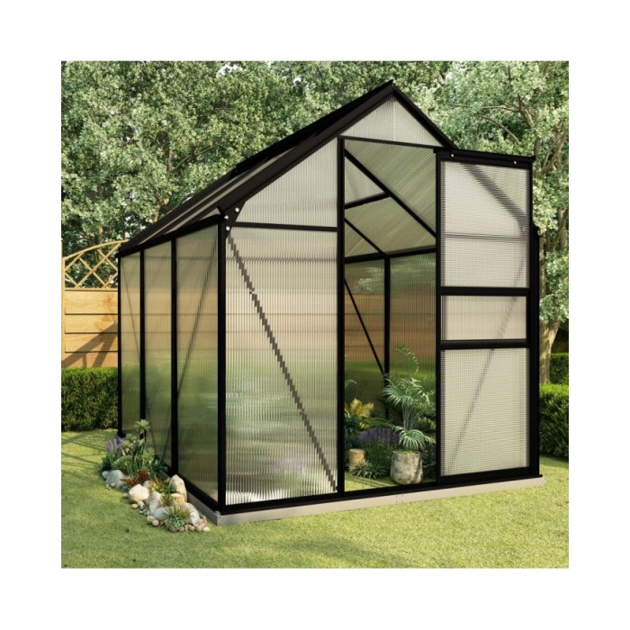 Serre avec cadre de base Anthracite Aluminium 3,61 m²