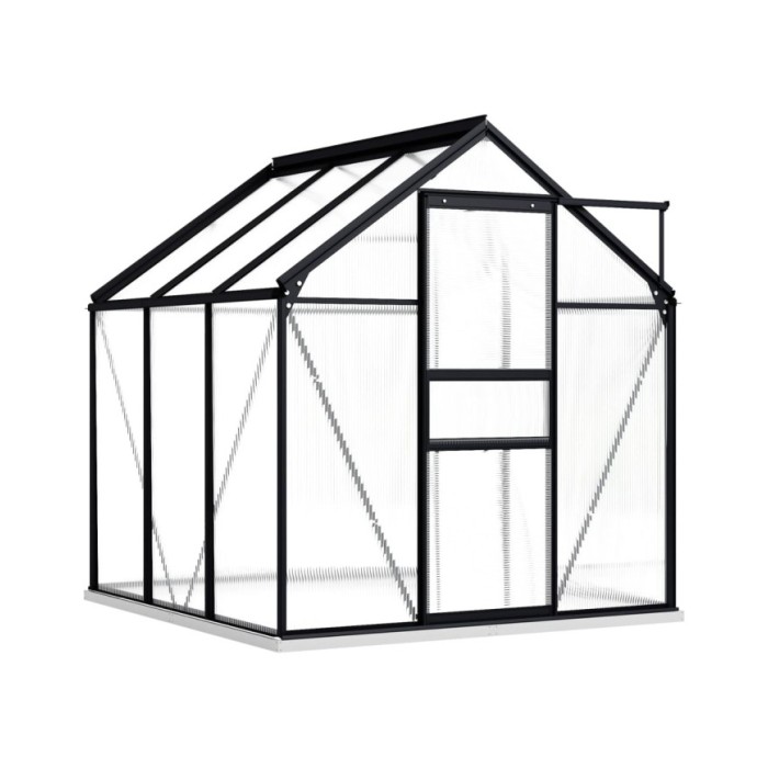 Serre avec cadre de base Anthracite Aluminium 3,61 m²