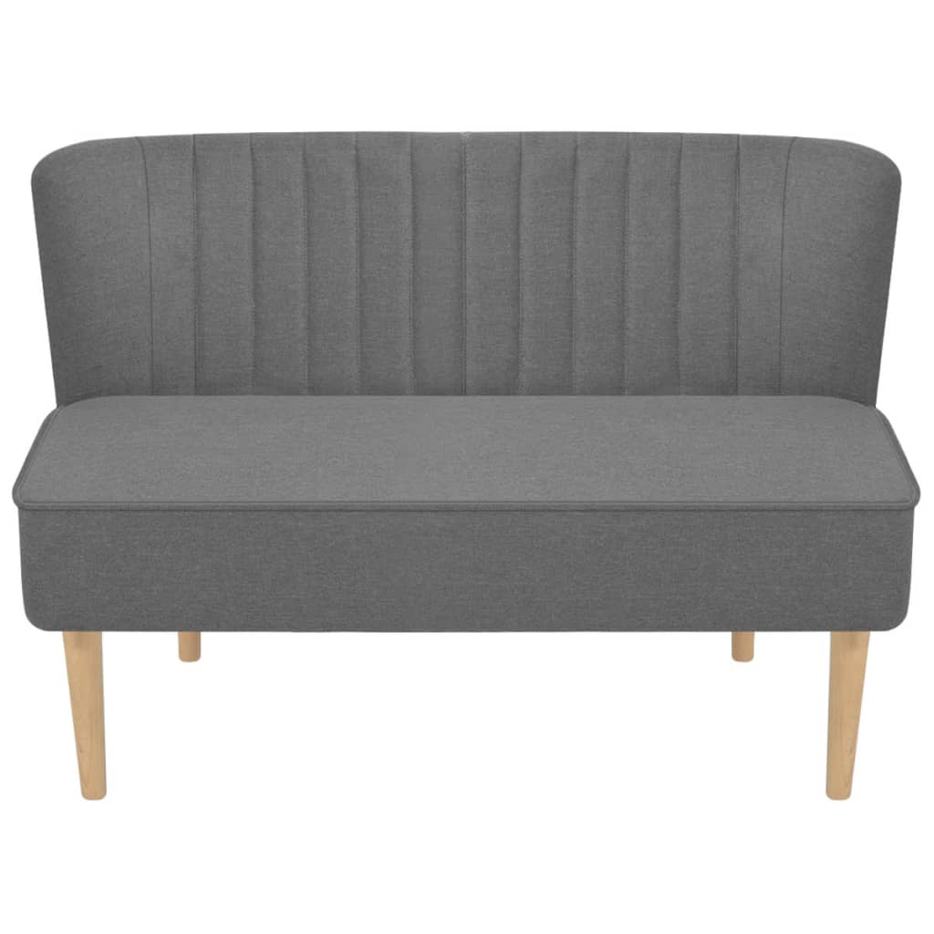  Canapé 117 x 55,5 x 77 cm Tissu Gris clair