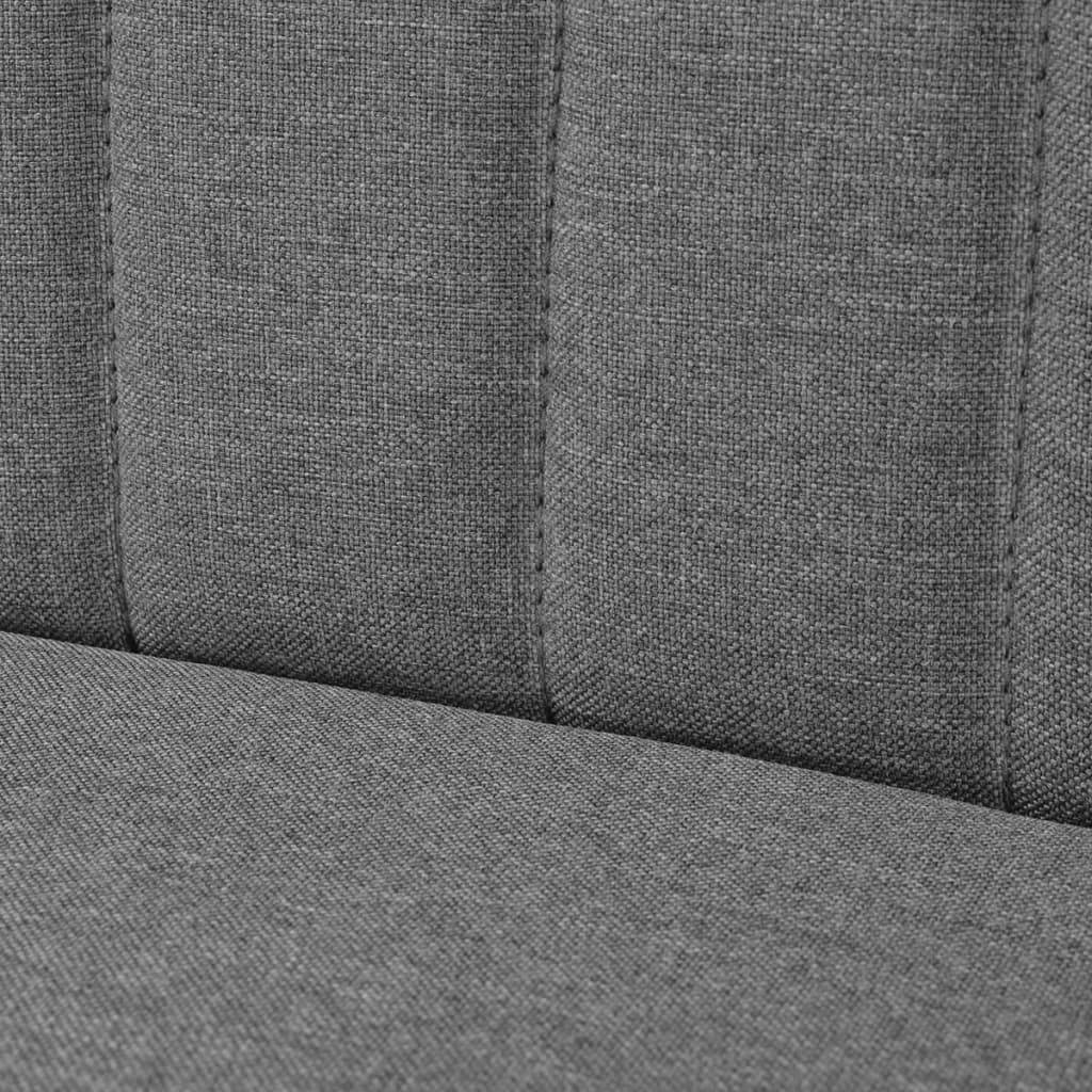  Canapé 117 x 55,5 x 77 cm Tissu Gris clair