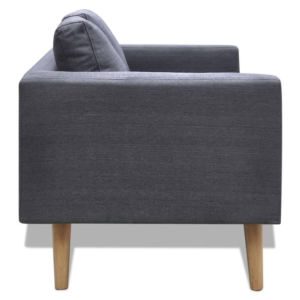  Jeu de canapé à 2 places et à 3 places Tissu Gris foncé
