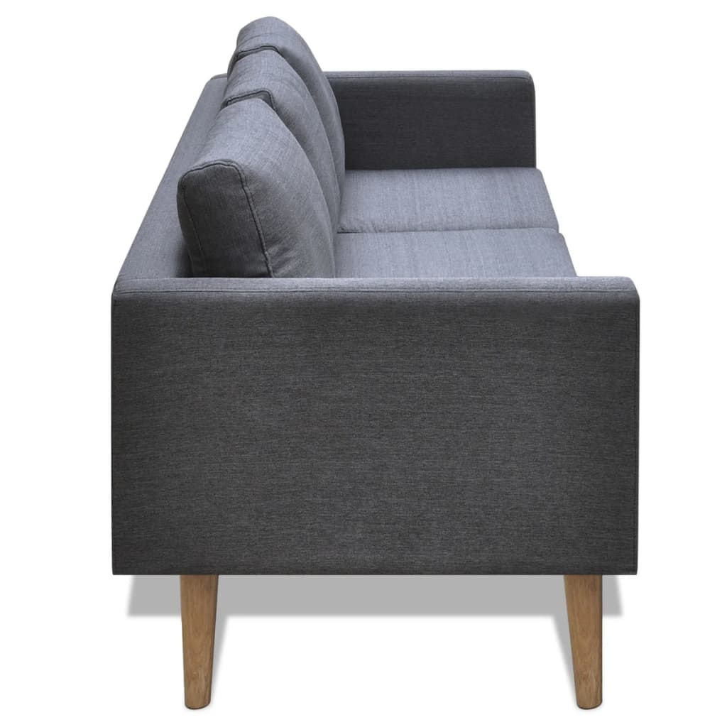  Jeu de canapé à 2 places et à 3 places Tissu Gris foncé