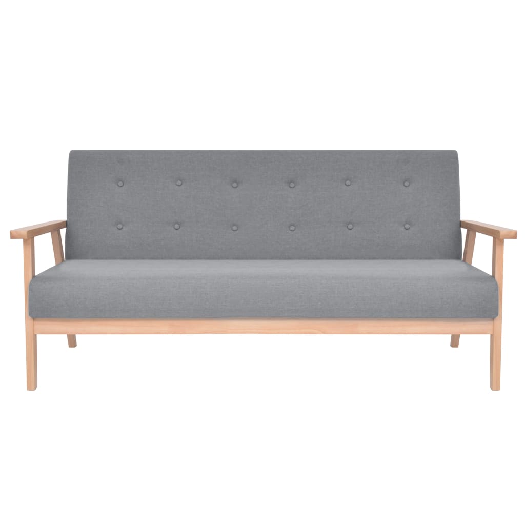  Canapé à 3 places Tissu Gris clair