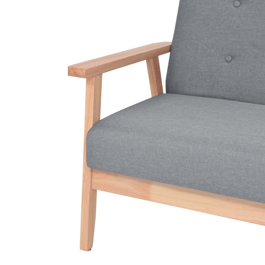  Ensemble de canapés 2 pcs Tissu Gris clair
