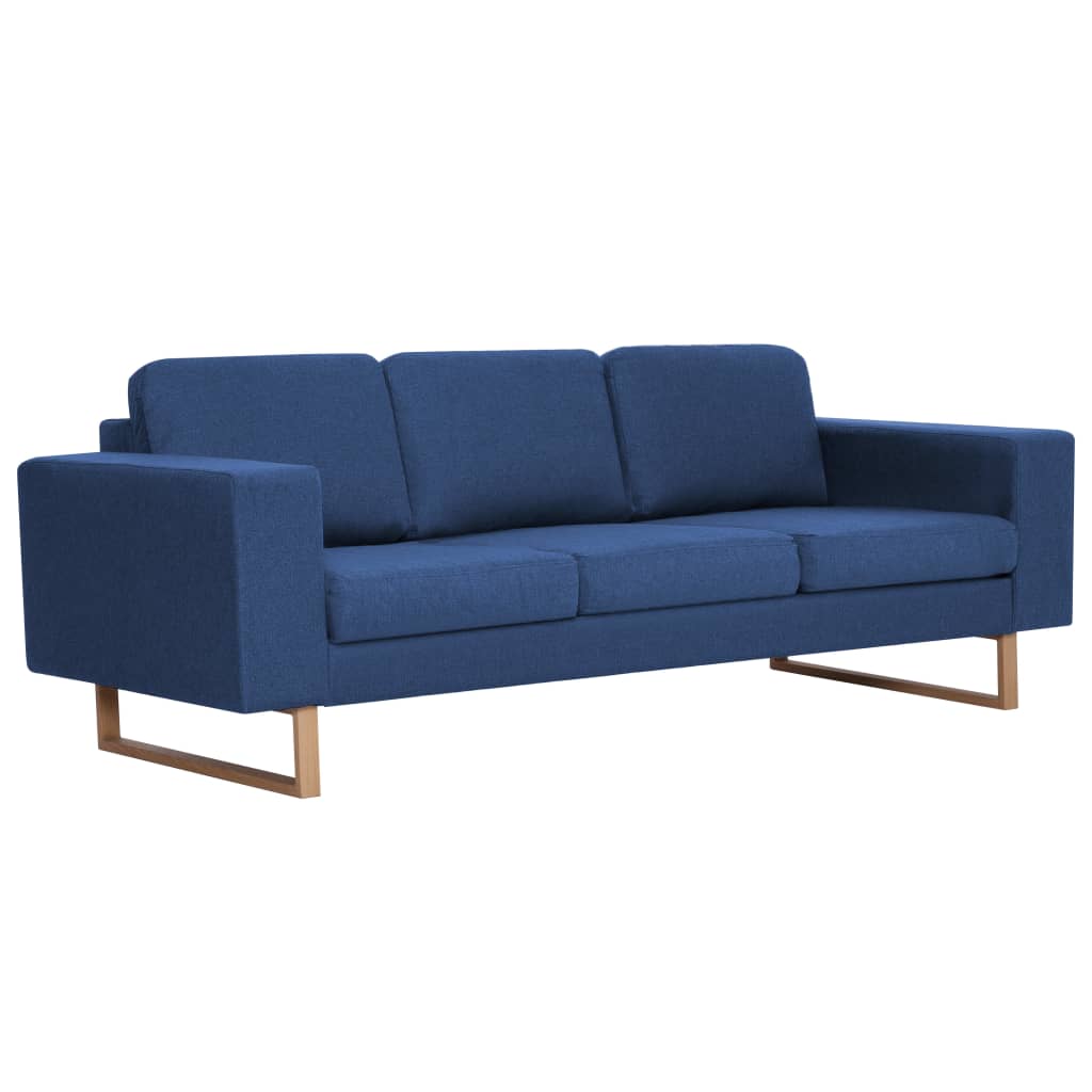  Ensemble de canapé 2 pcs Tissu Bleu