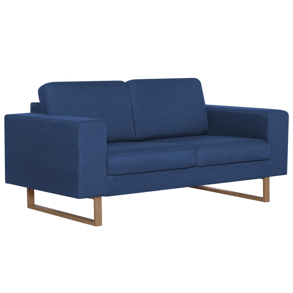  Ensemble de canapé 2 pcs Tissu Bleu