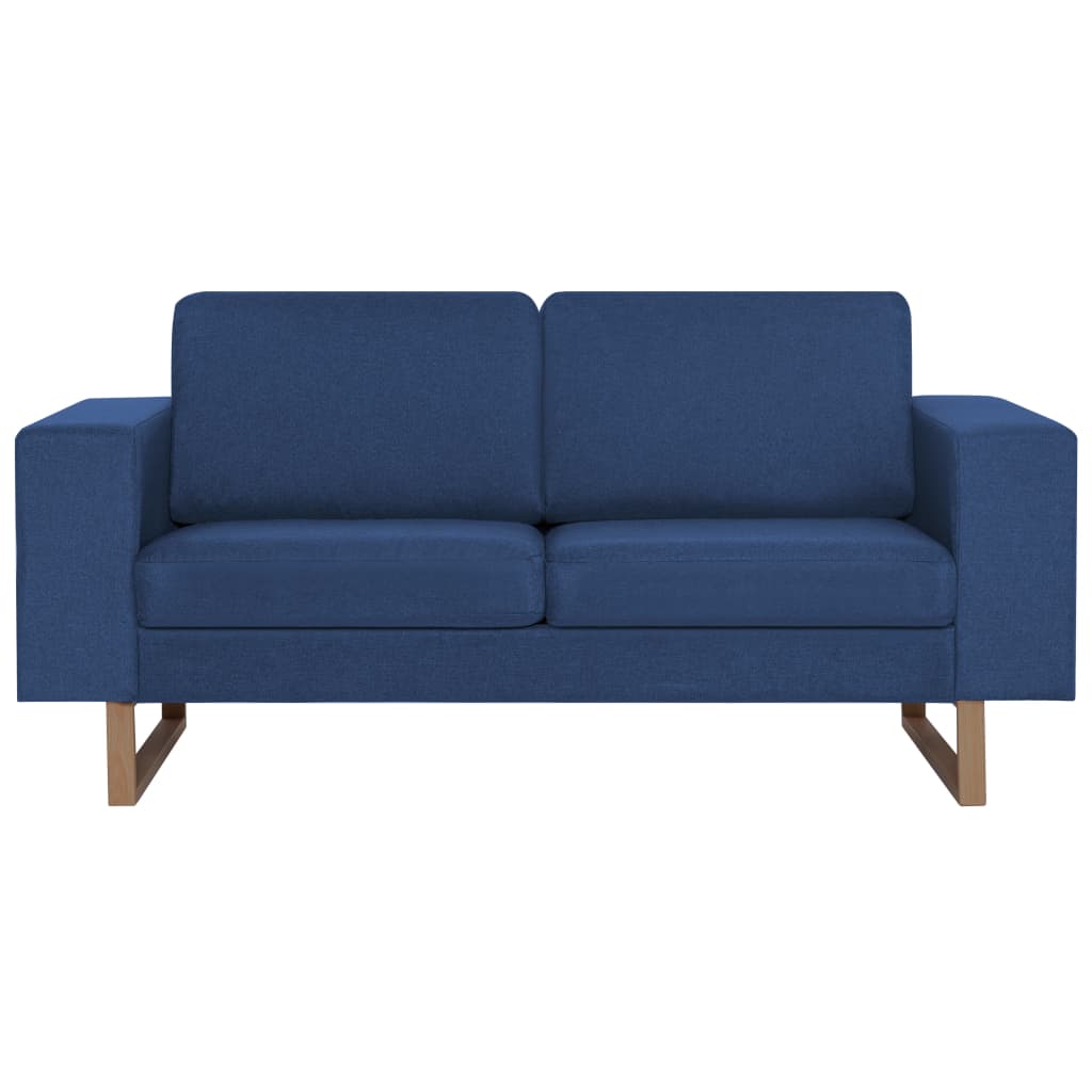  Ensemble de canapé 2 pcs Tissu Bleu