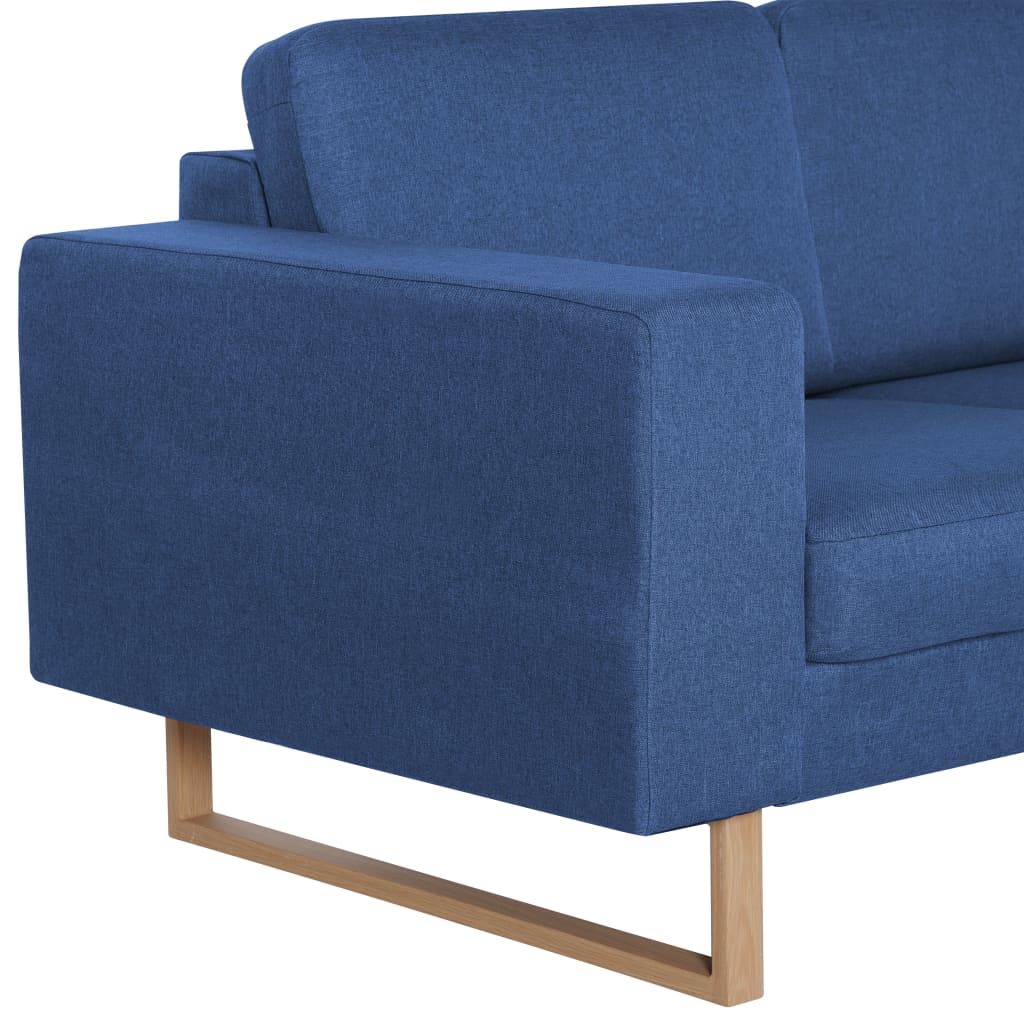  Ensemble de canapé 2 pcs Tissu Bleu