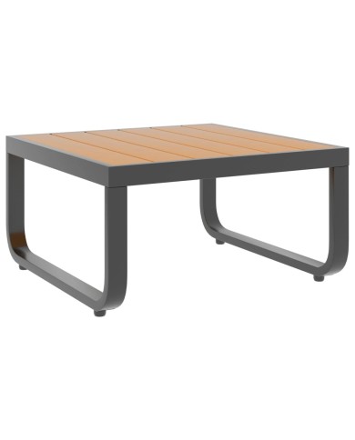 Canapé d'angle de jardin à 5 places avec coussins Aluminium WPC