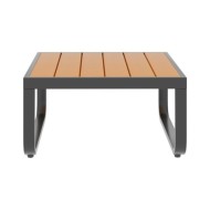 Canapé d'angle de jardin à 5 places avec coussins Aluminium WPC