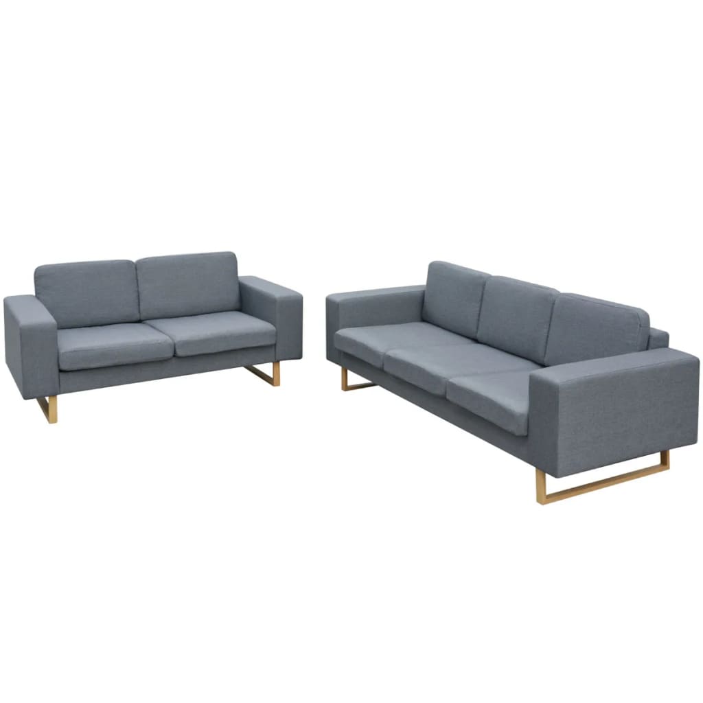  Ensemble de canapé à 2 places et à 3 places Gris clair