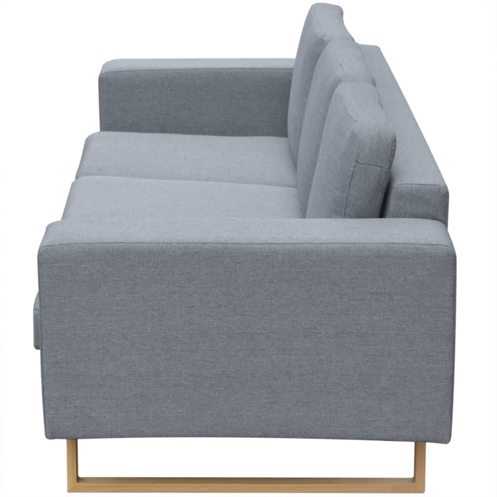  Ensemble de canapé à 2 places et à 3 places Gris clair