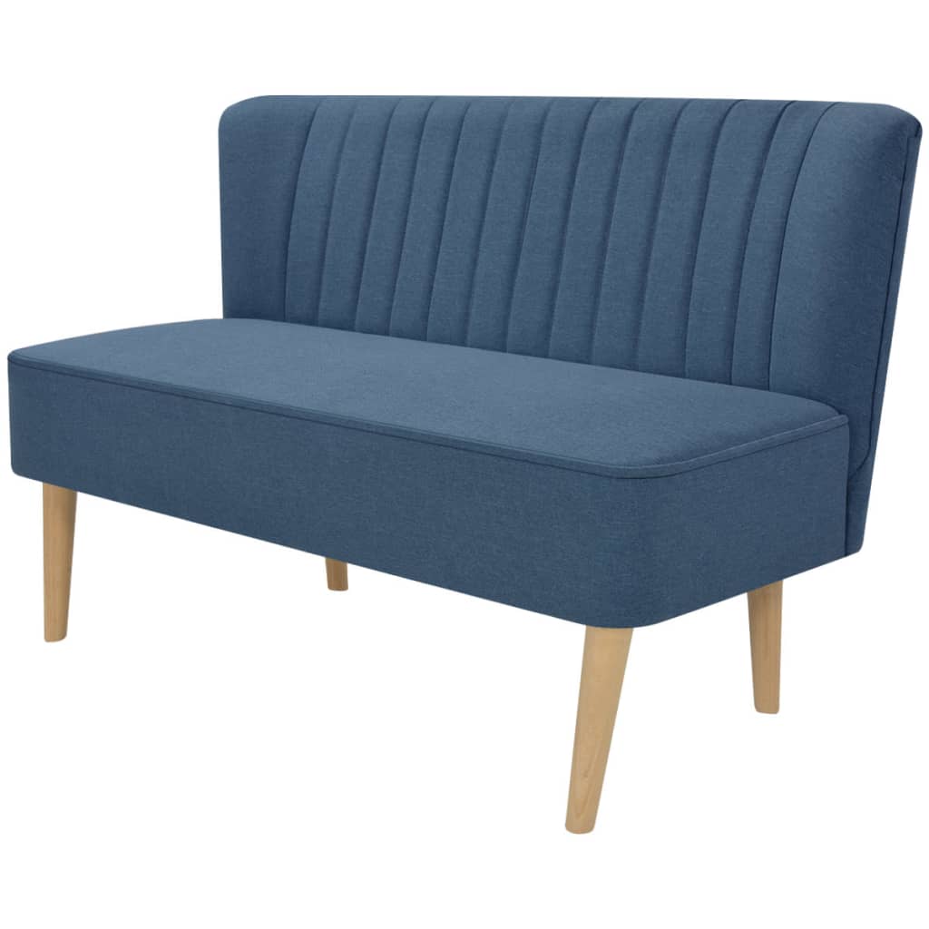  Canapé 117 x 55,5 x 77 cm Tissu Bleu