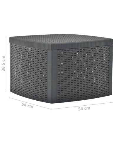 Table d'appoint Anthracite 54x54x36,5 cm Plastique