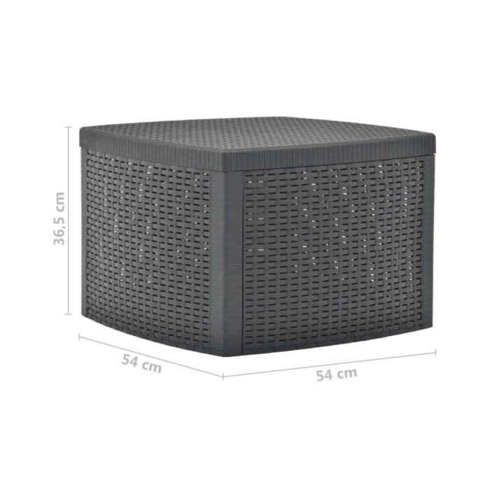 Table d'appoint Anthracite 54x54x36,5 cm Plastique