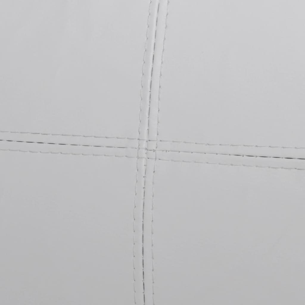  Canapé sectionnel à 3 places cuir synthétique blanc