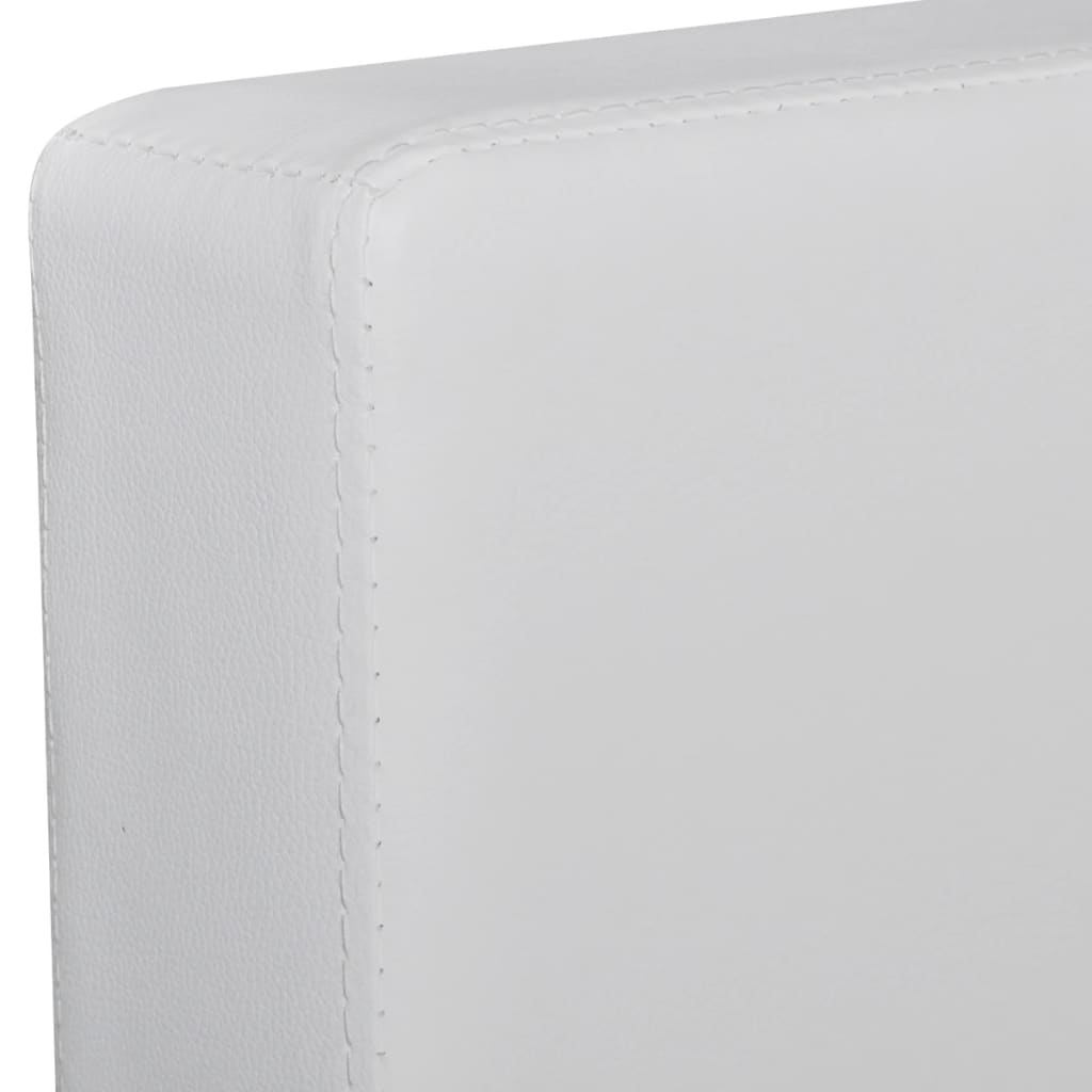  Canapé sectionnel à 3 places cuir synthétique blanc