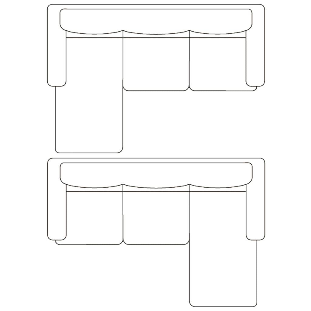 Canapé sectionnel à 3 places cuir synthétique blanc