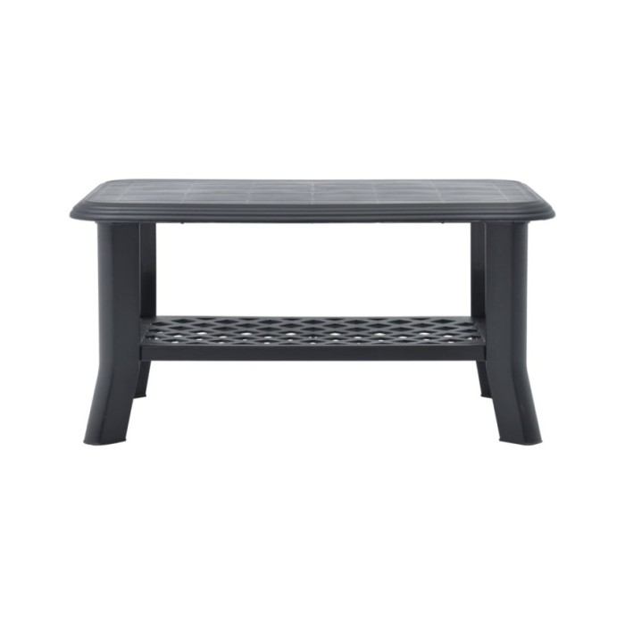 Table basse Anthracite 90 x 60 x 46 cm Plastique