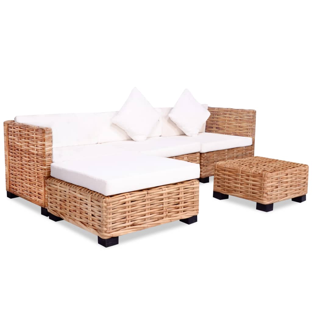  Jeu de canapés 14 pcs Rotin naturel