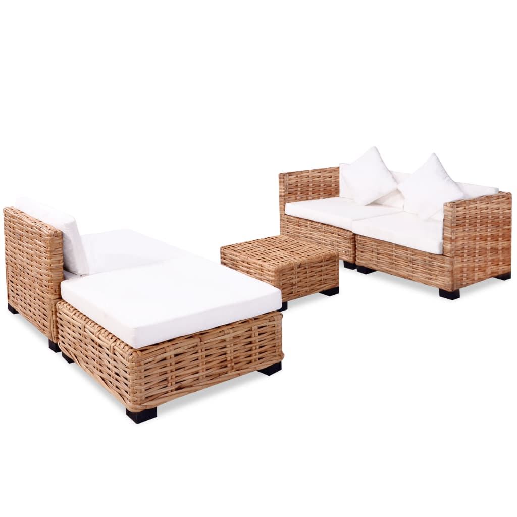  Jeu de canapés 14 pcs Rotin naturel