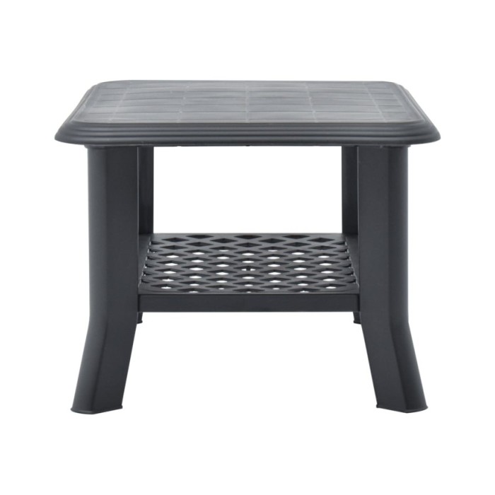 Table basse Anthracite 90 x 60 x 46 cm Plastique