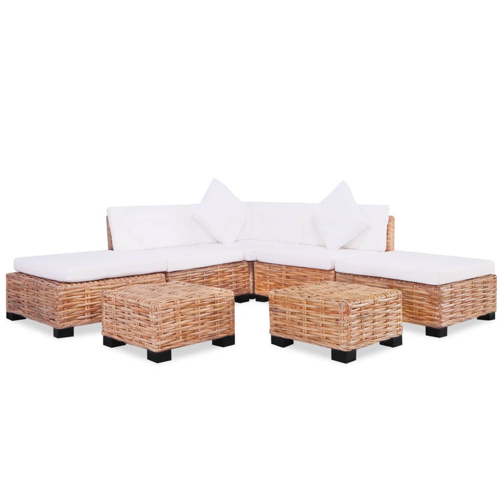  Jeu de canapés 18 pcs Rotin naturel